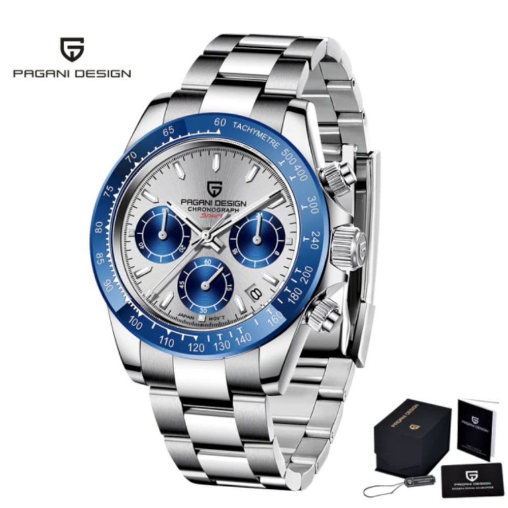 Pagani Design Stainless Steel Chronograph Watch